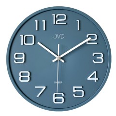 Nástenné hodiny JVD Sweep HX2472.4 modré, 31 cm